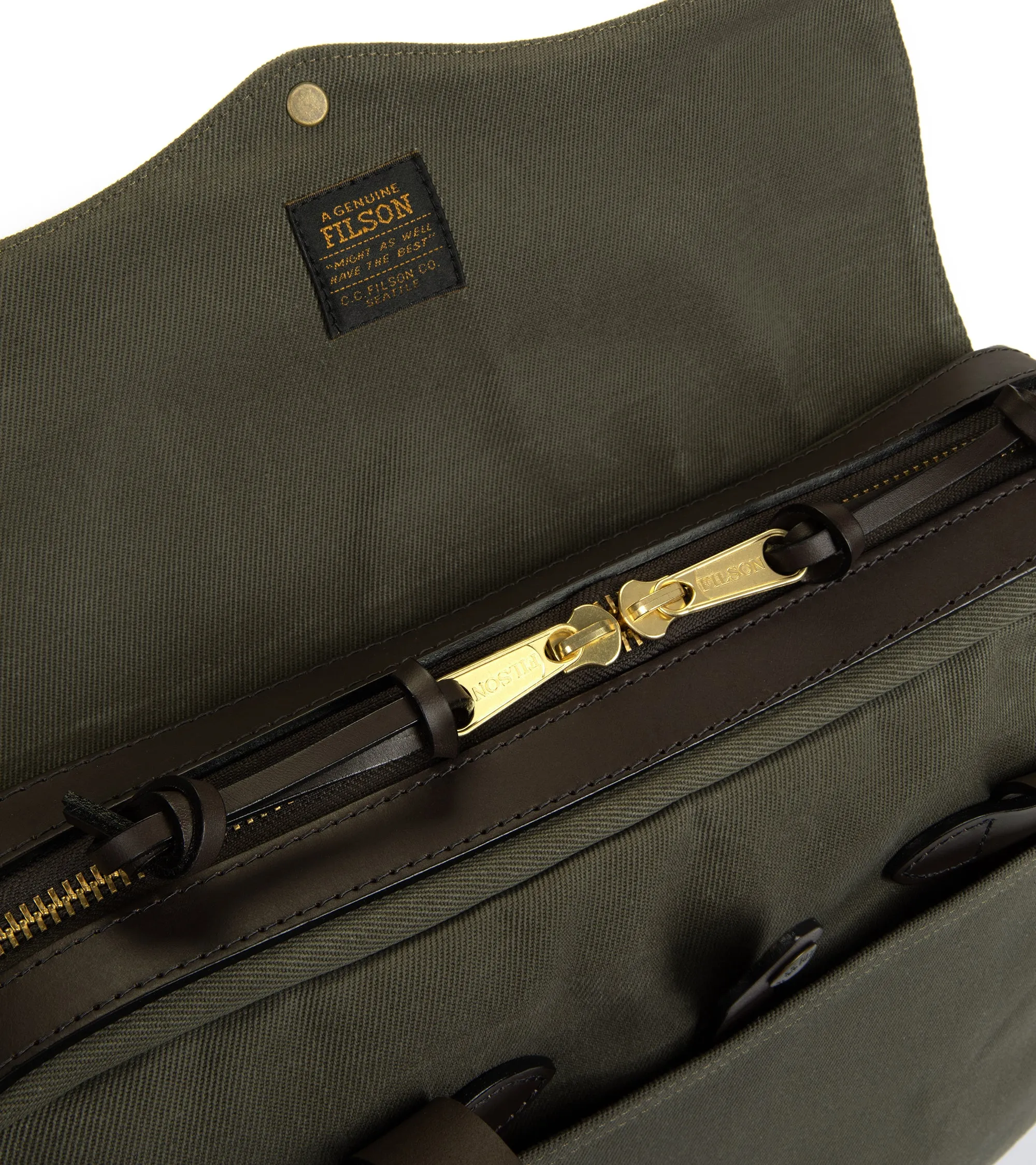 Filson Rugged Twill Briefcase: Otter Green