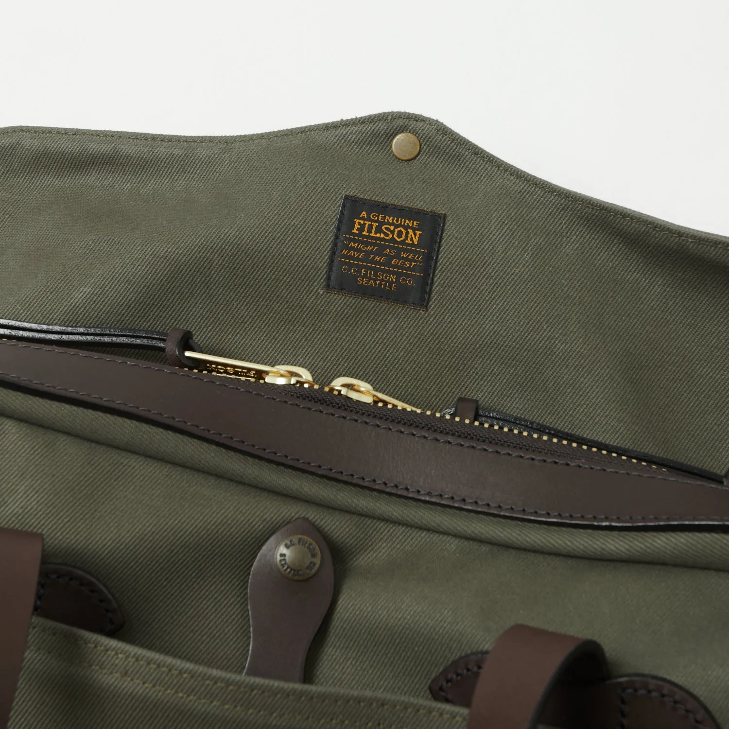 Filson Rugged Twill Original Briefcase - Otter Green