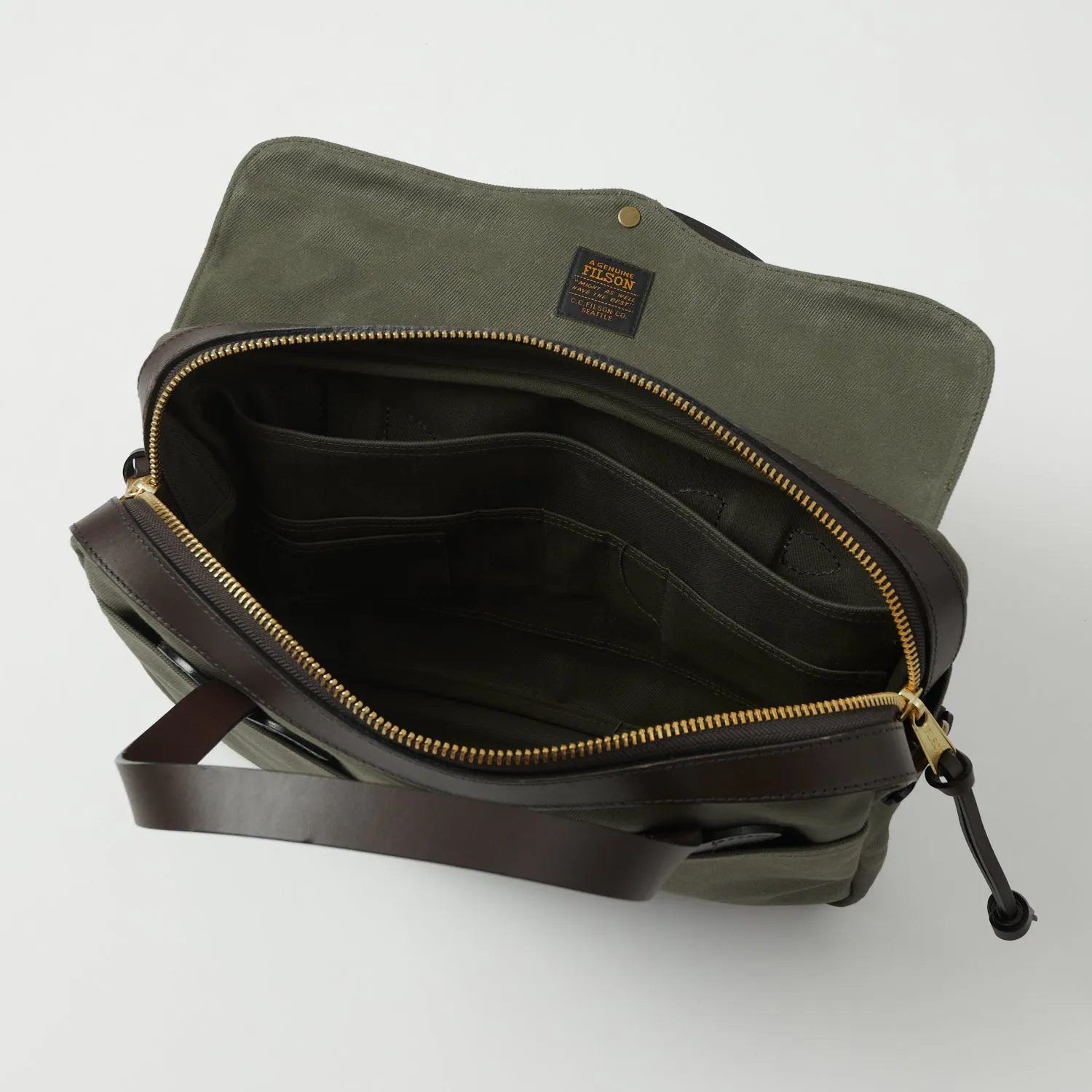 Filson Rugged Twill Original Briefcase - Otter Green