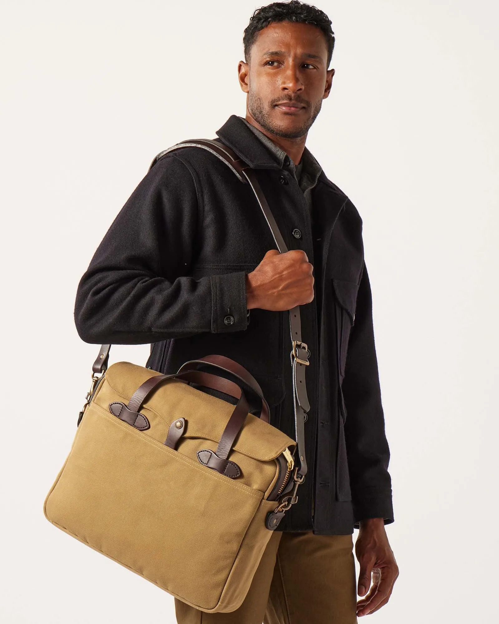 Filson Rugged Twill Original Briefcase - Tan