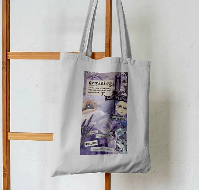 Gemini Zodiac Tote Bag