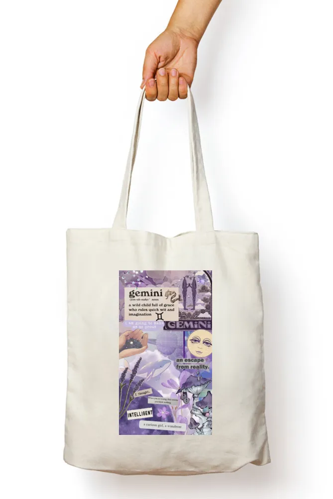 Gemini Zodiac Tote Bag