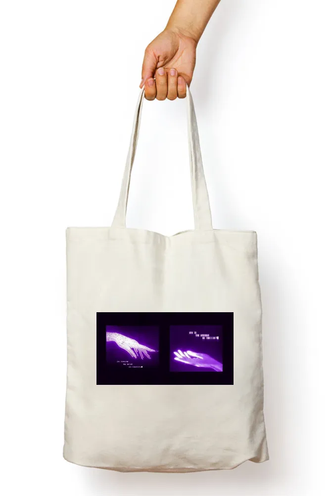 Glow Hands Abstract Tote Bag