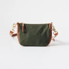 Green Canvas Mini Crossbody Bag