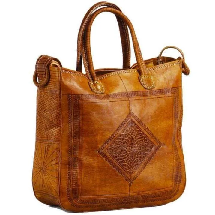 Heritage Book Tote Bag - Brown Caramel