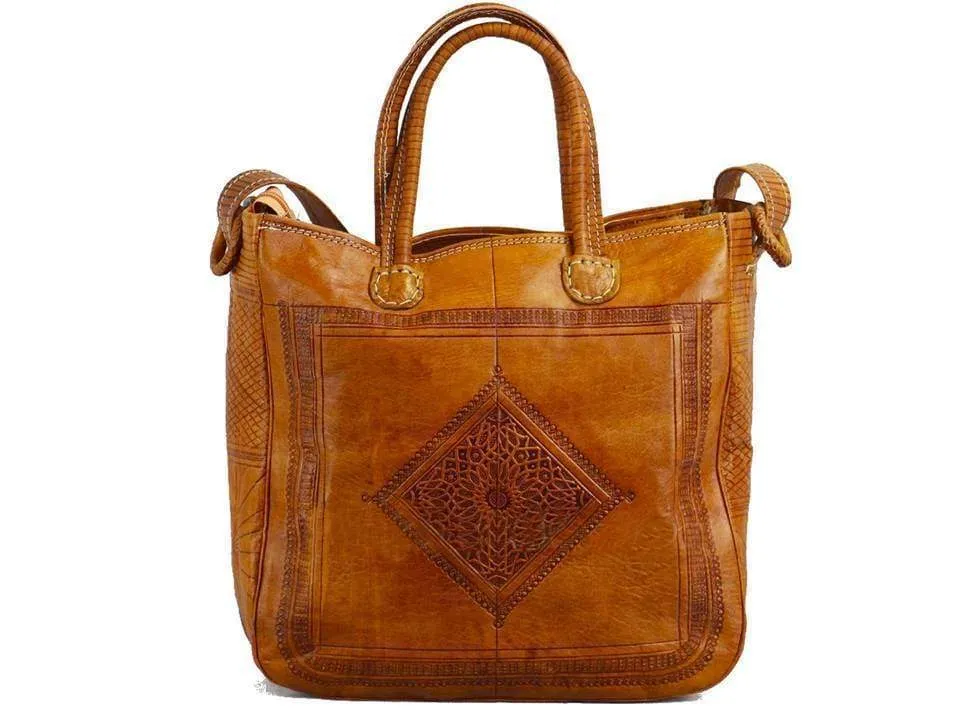 Heritage Book Tote Bag - Brown Caramel