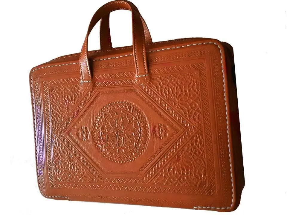 Heritage Portfolio Briefcase - Orange - Zellige