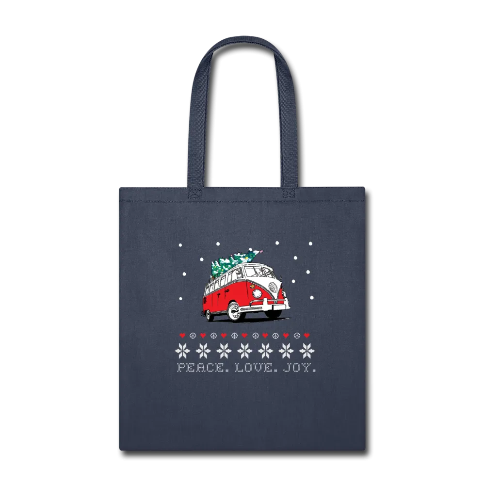 Hippie Van Holiday Tote Bag