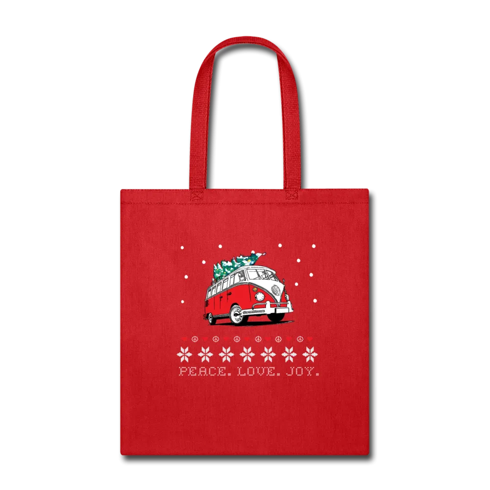 Hippie Van Holiday Tote Bag