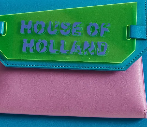 House Of Holland Acrylic Logo Satchel Bag