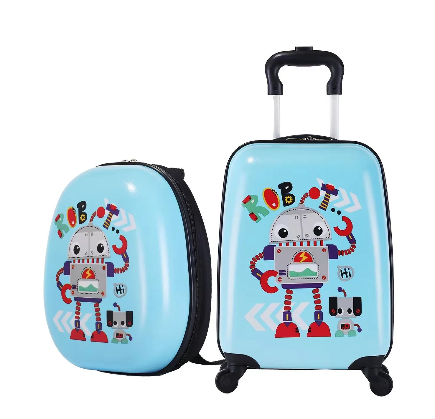 Kids Travel Backpack 12" with Carry on Rolling Spinner Wheels Suitcase 16’’ Set