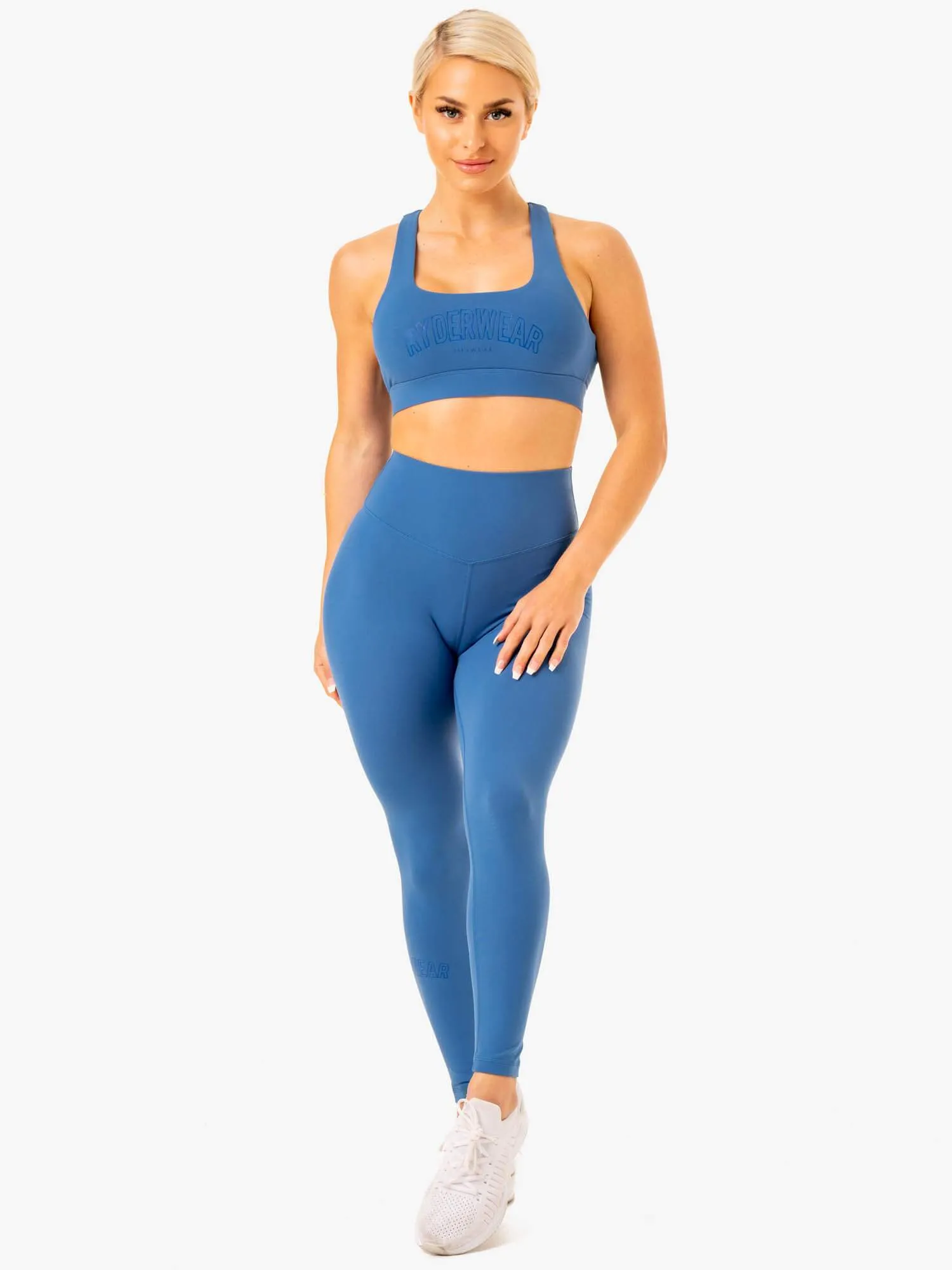 Knockout Racer Back Sports Bra - Blue