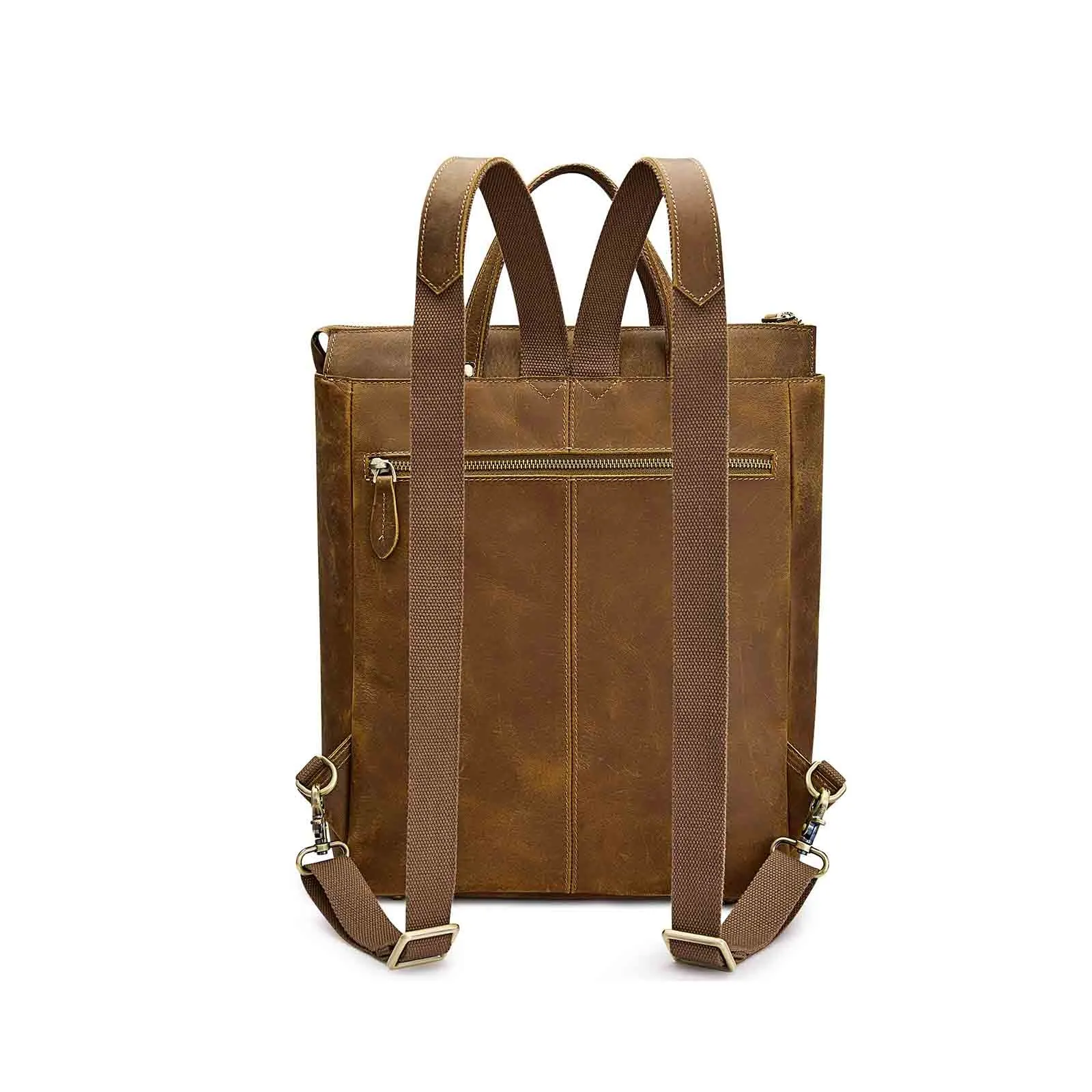 Leather Top-handle Backpack