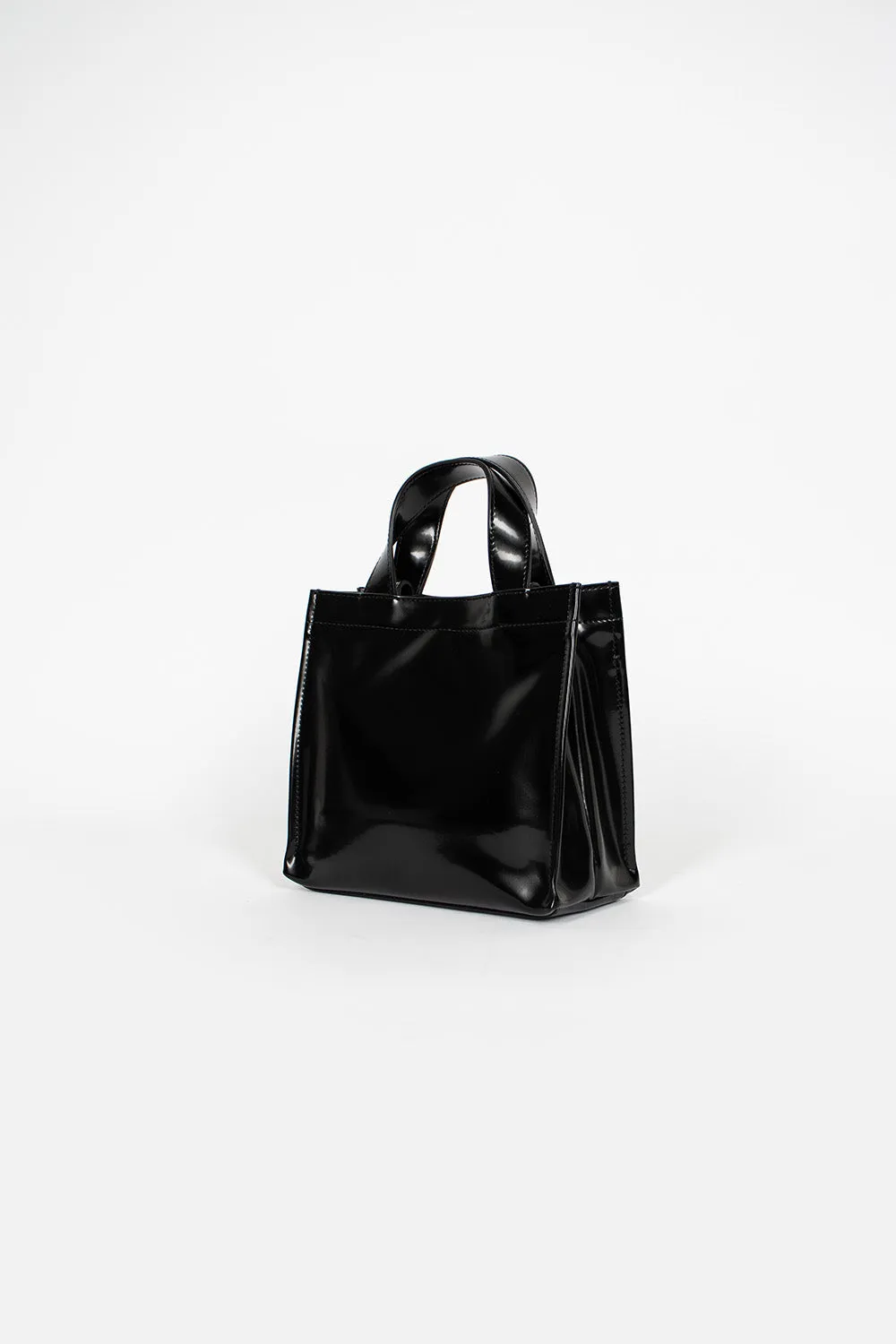 Logo Shopper Mini Tote Bag Black