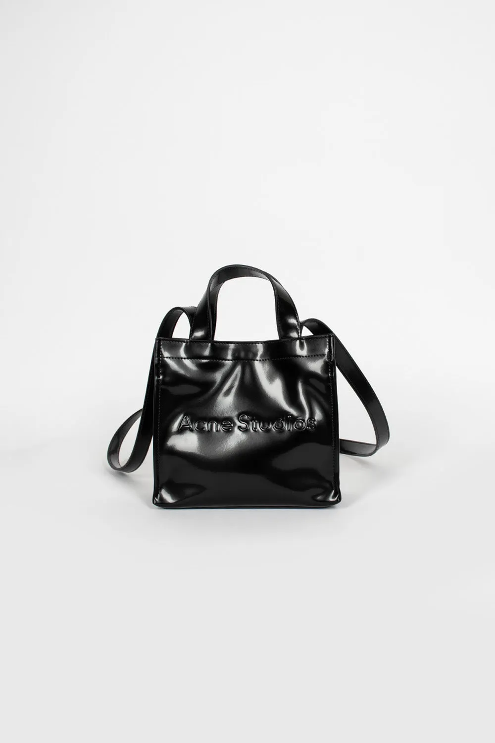 Logo Shopper Mini Tote Bag Black