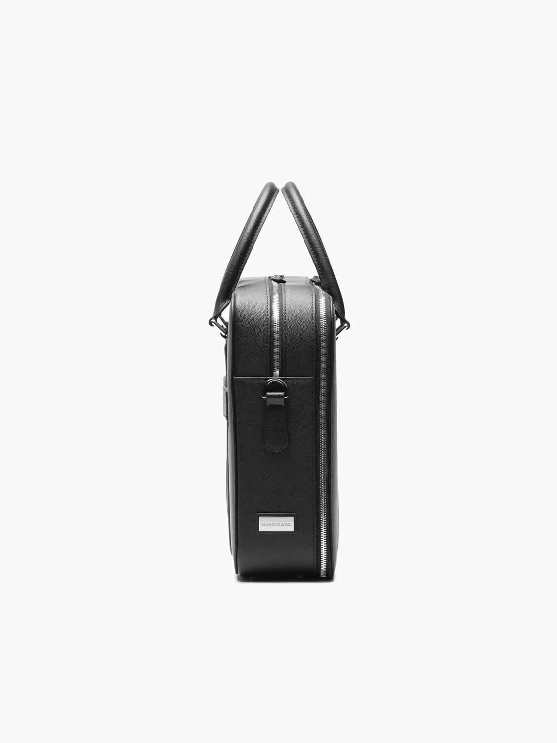 Manhattan Double-Zip Leather Briefcase