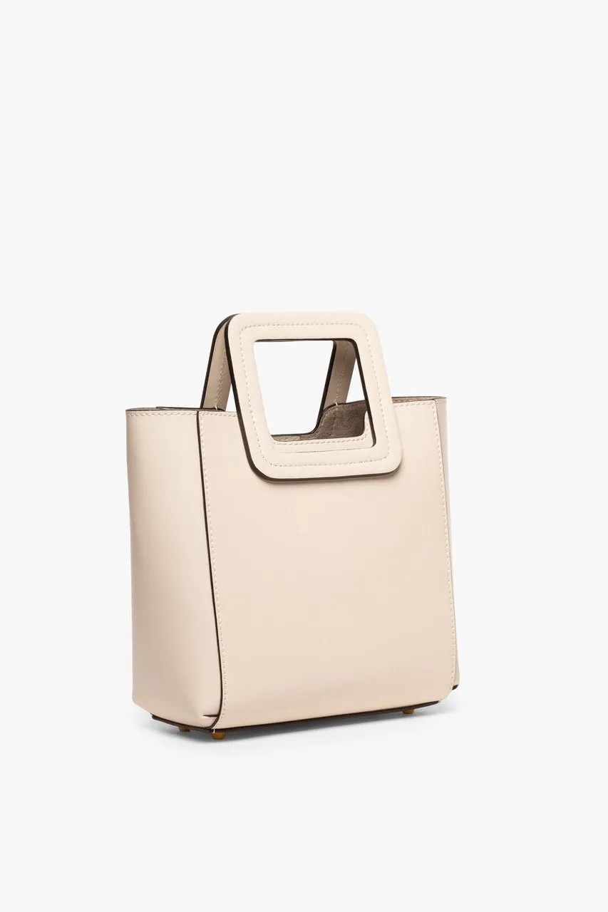 MINI SHIRLEY LEATHER BAG | CREAM