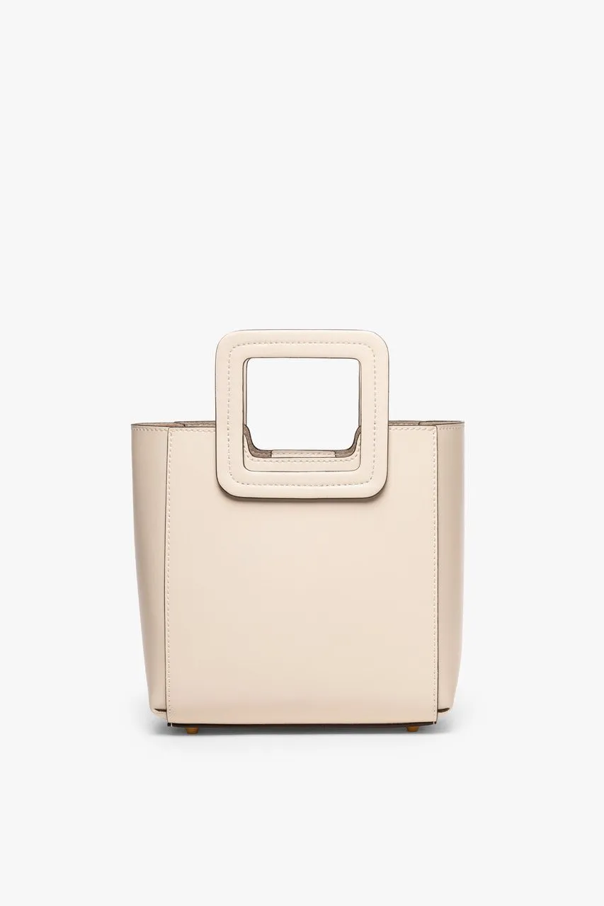 MINI SHIRLEY LEATHER BAG | CREAM