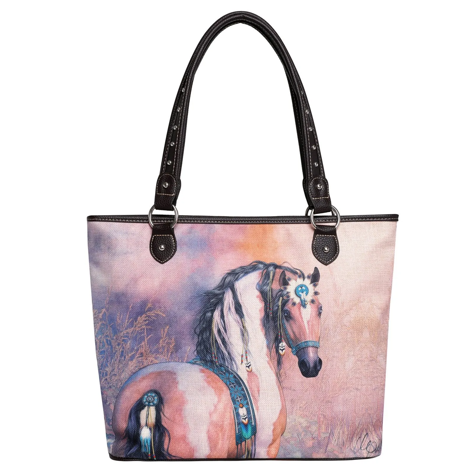 Montana West Horse Canvas Tote Bag