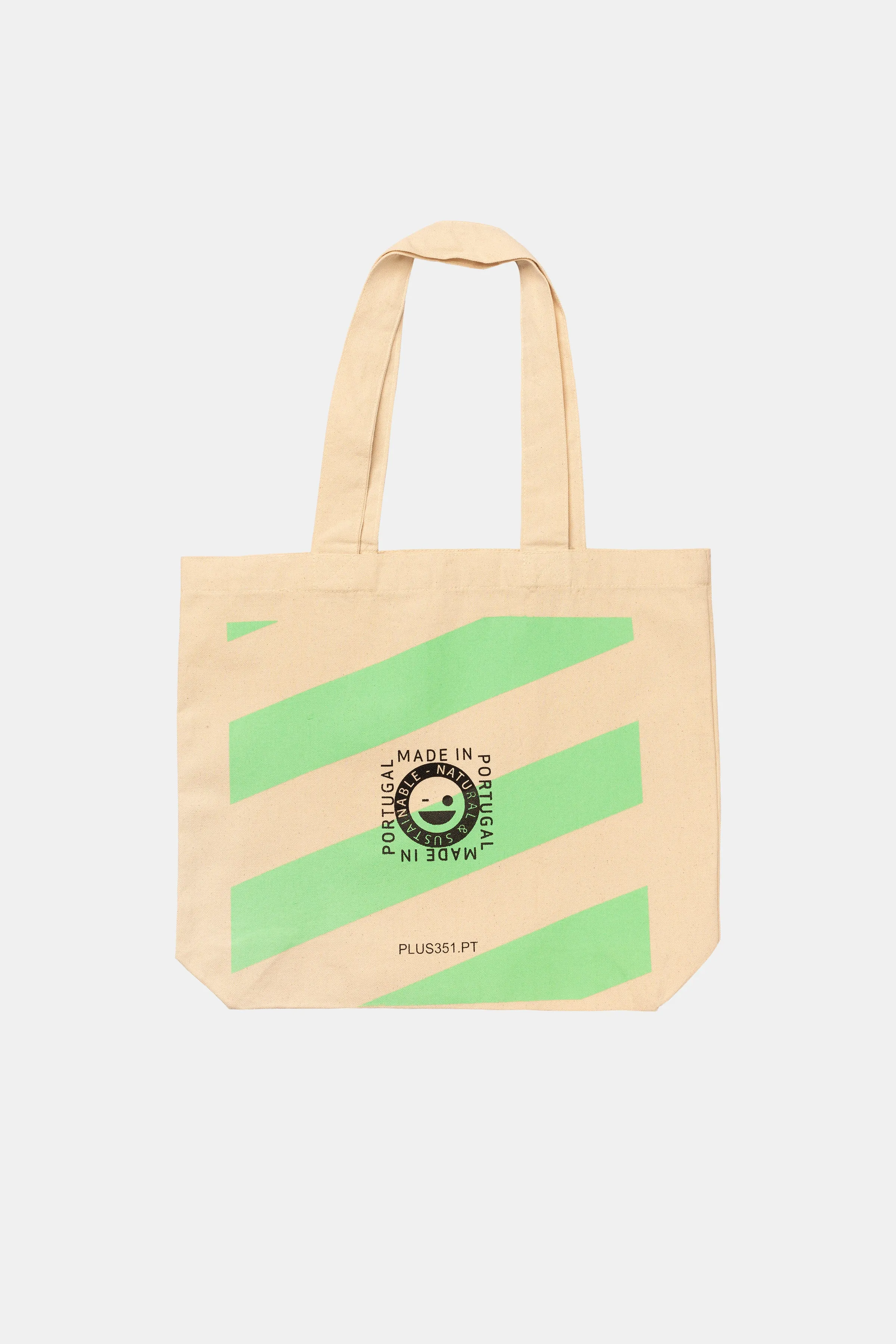 NEON GREEN STRIPES TOTE-BAG