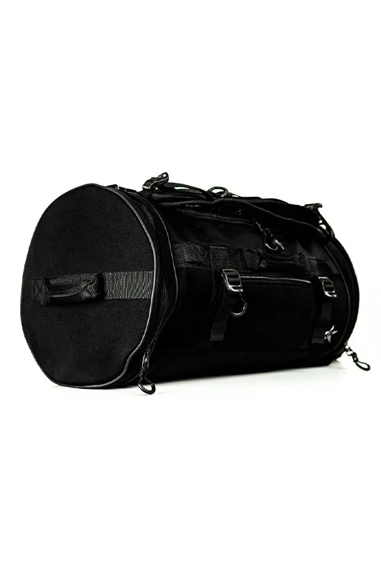 Neoprene in Black Rebel Round Duffle Backpack