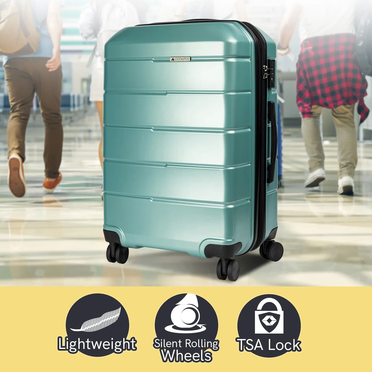 Olympus Artemis 28in Hard Shell Suitcase  ABS PC - Electric Teal