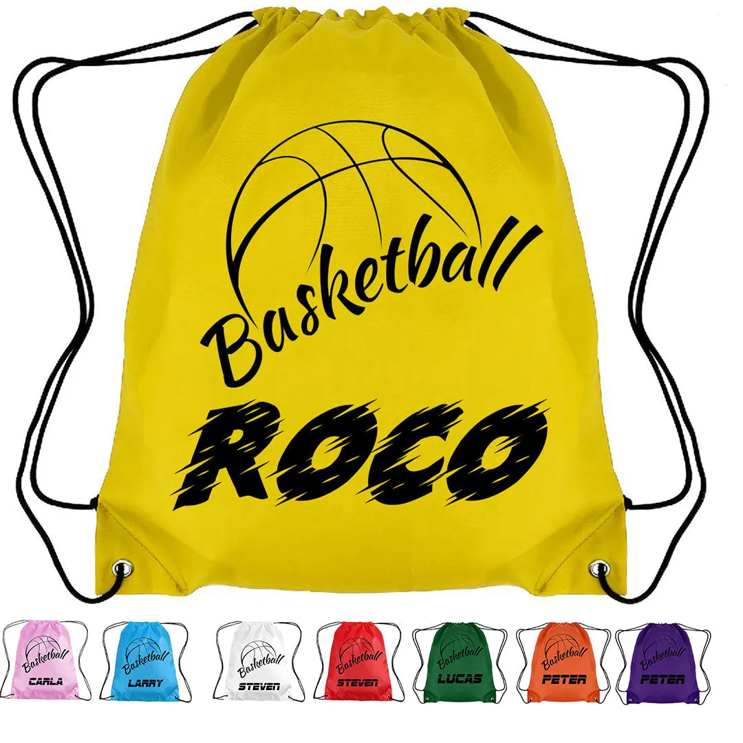 Personalised Basketball Drawstring Bag