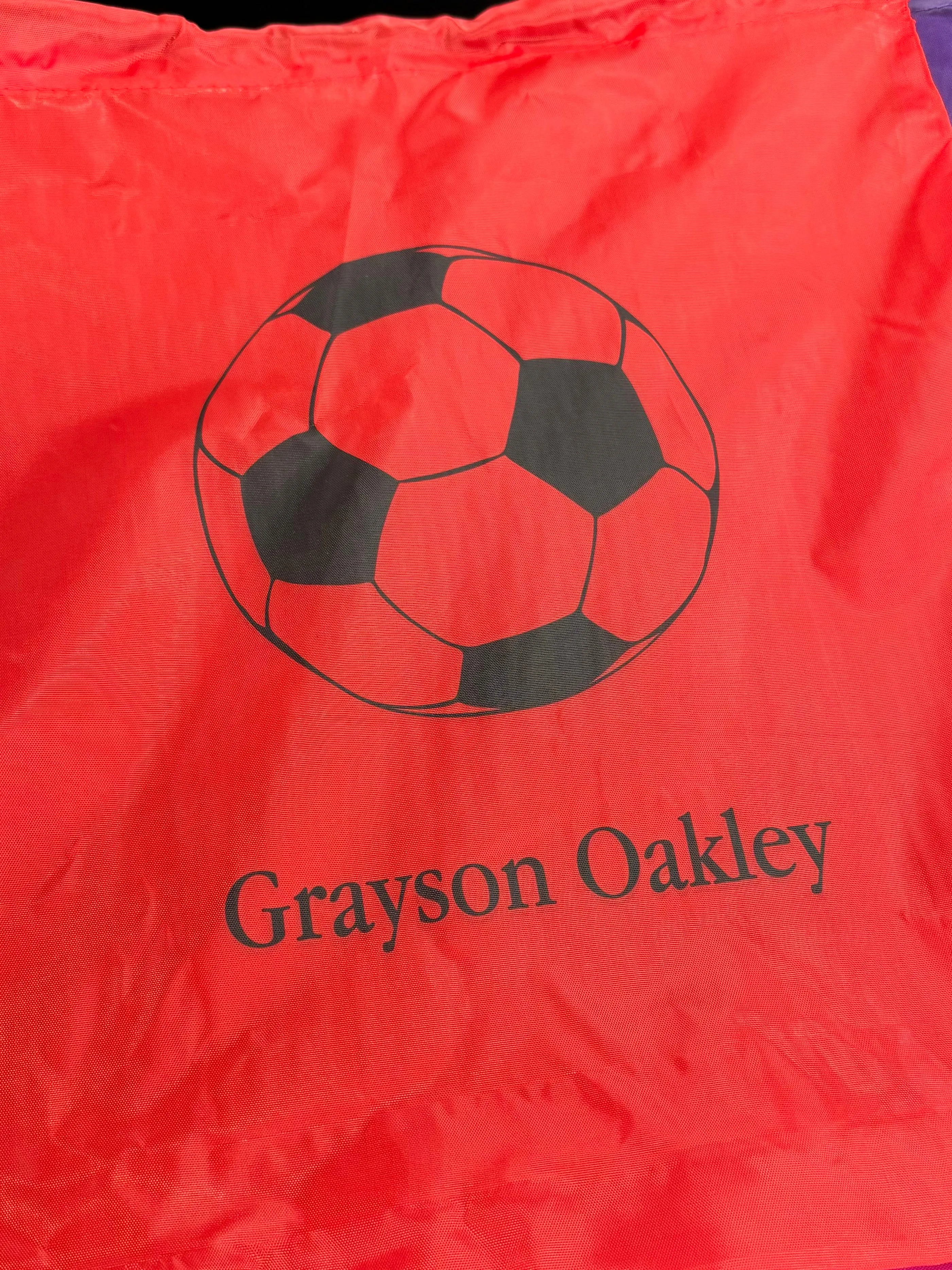 Personalised Soccer Drawstring Bag