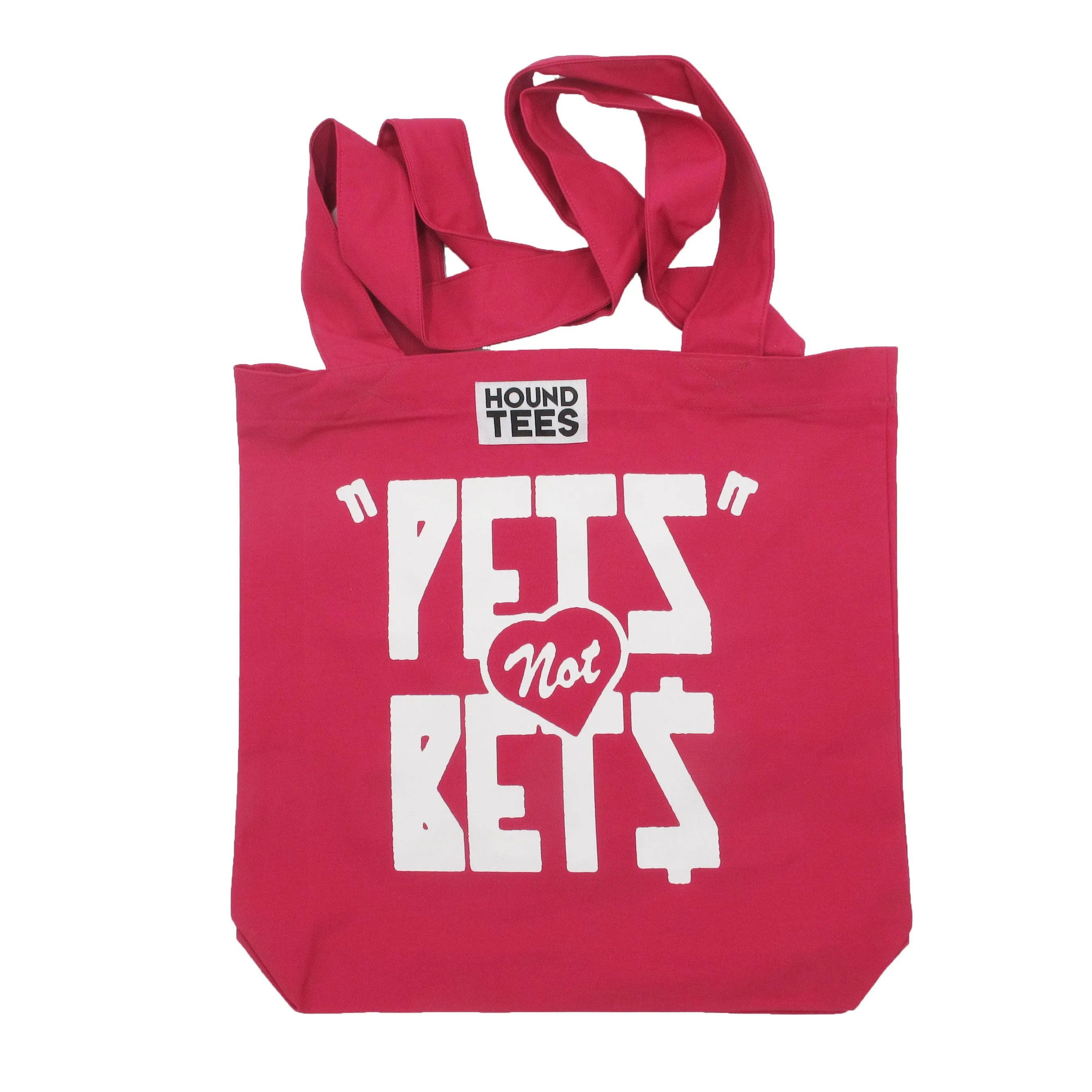 Pets Not Bets Pink Tote Bag