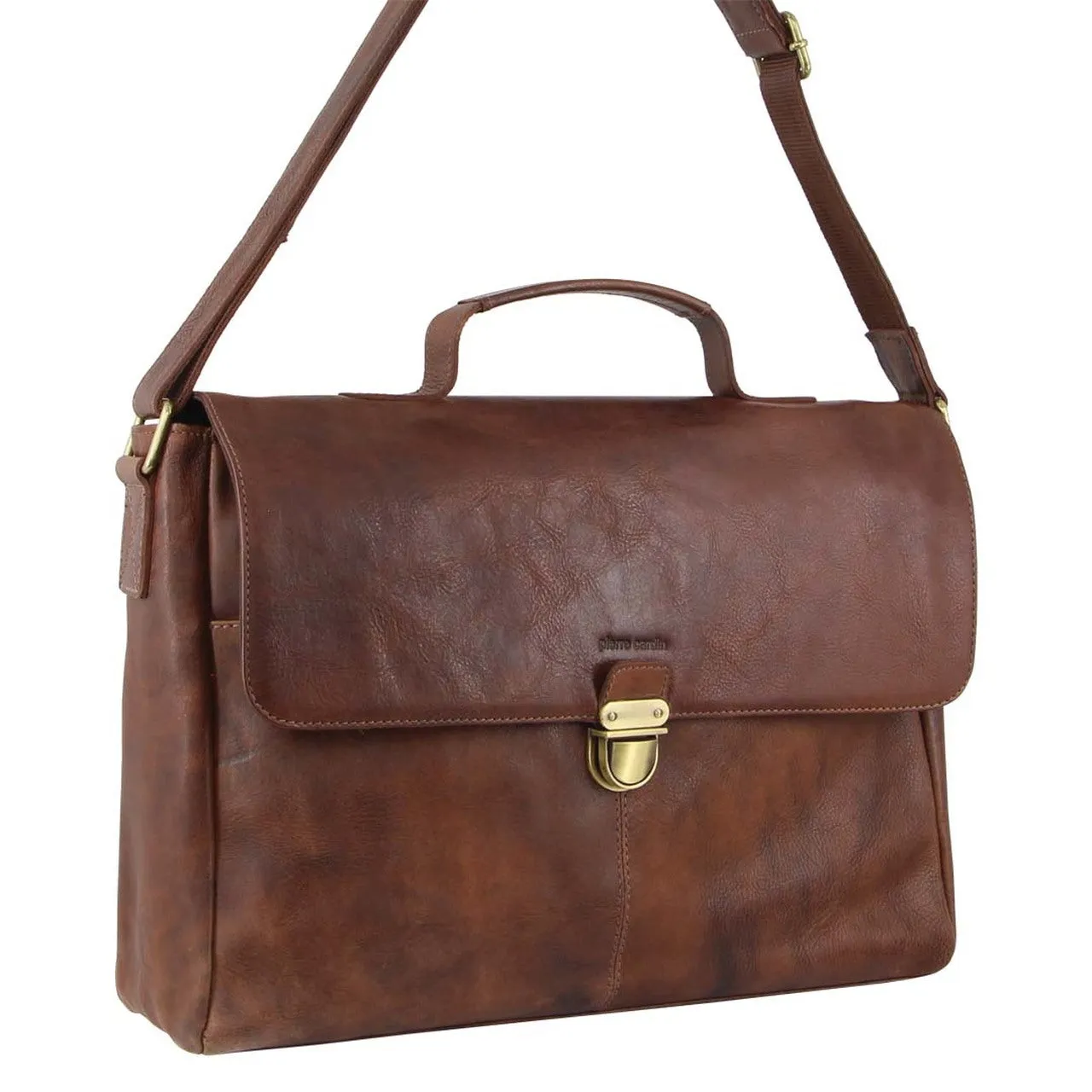 Pierre Cardin Leather Laptop Satchel PC3132