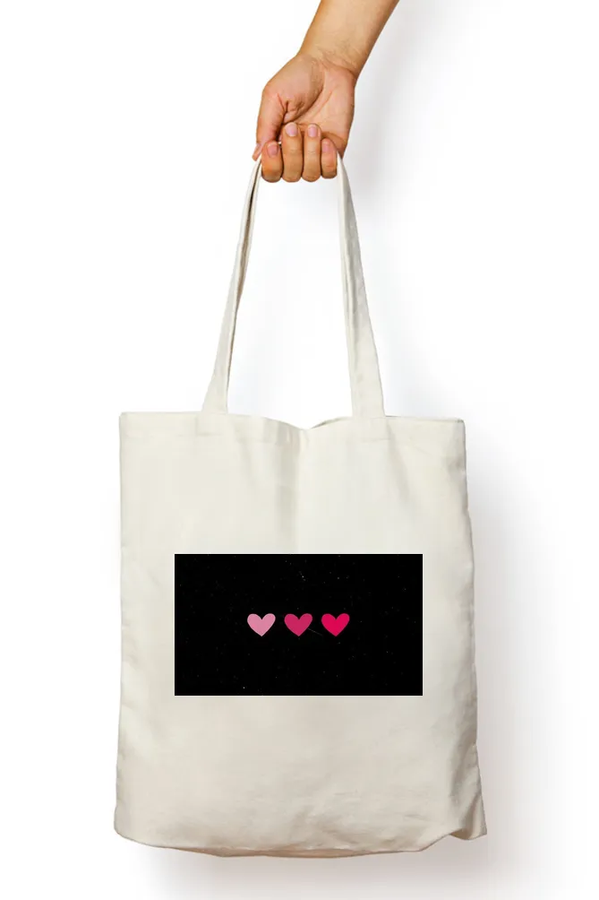 Pink Hearts Abstract Tote Bag