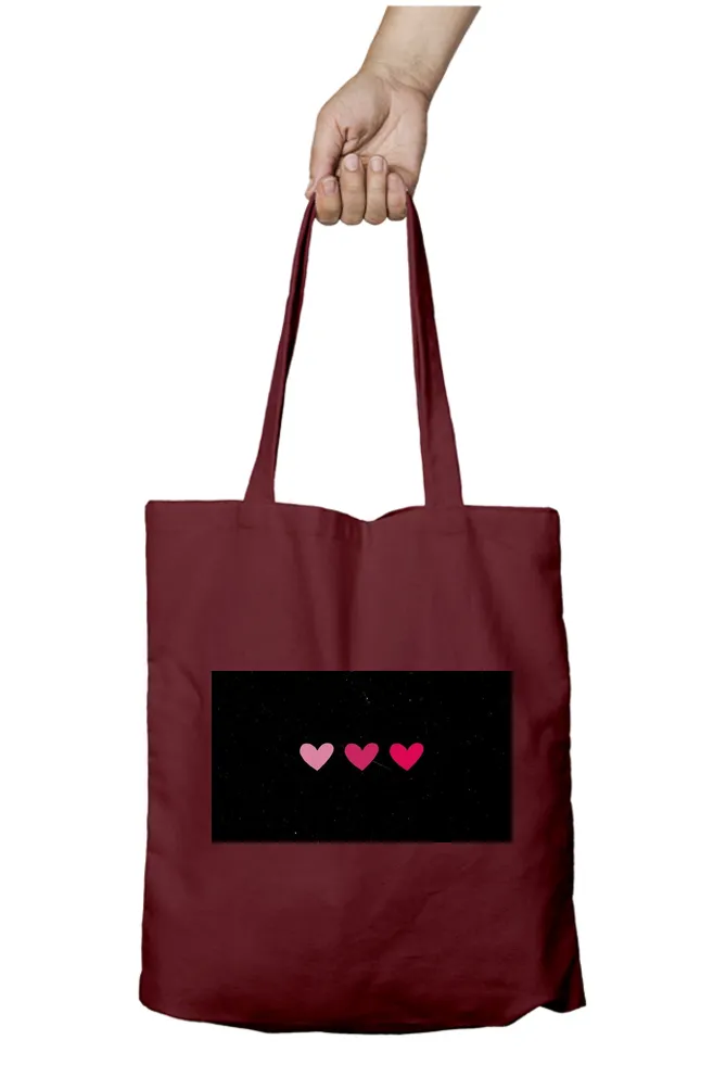 Pink Hearts Abstract Tote Bag