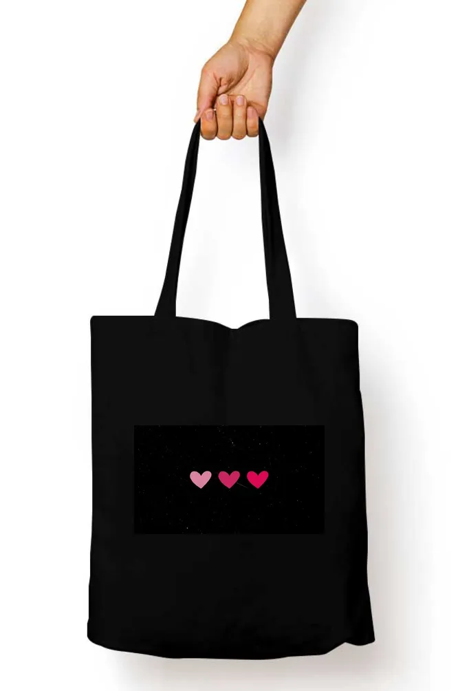 Pink Hearts Abstract Tote Bag