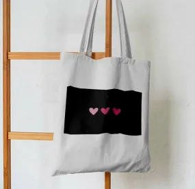 Pink Hearts Abstract Tote Bag