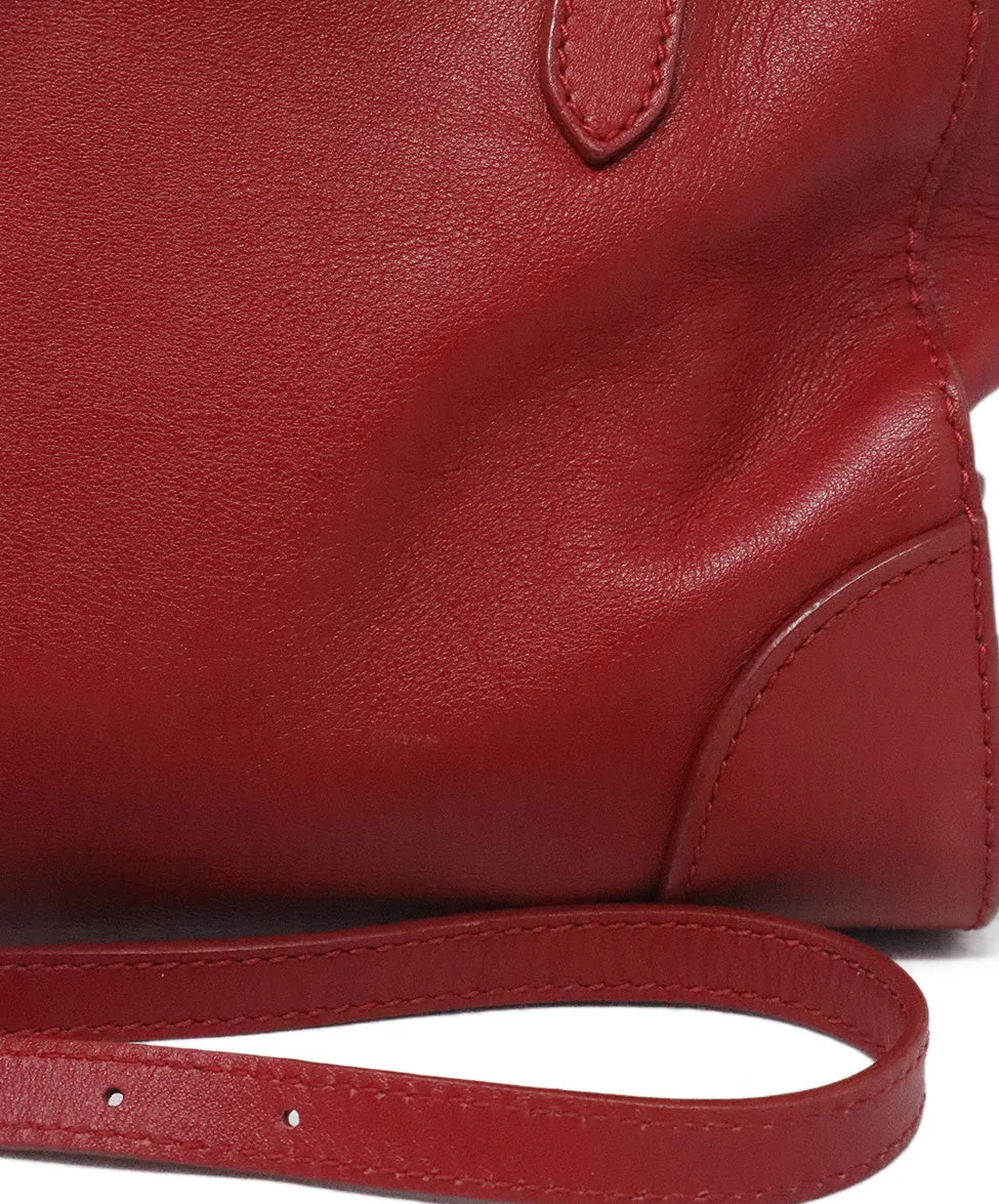 Ralph Lauren Red Leather Satchel