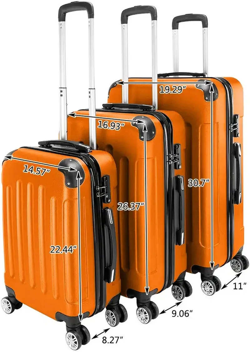 S-SUITE 3-In-1 Multifunctional Large Capacity Traveling Storage Suitcase, Luggage Set ABS Suitcase 3 Piece Set with TSA Lock Spinner Wheels 202428, 3-In-1 Luggage