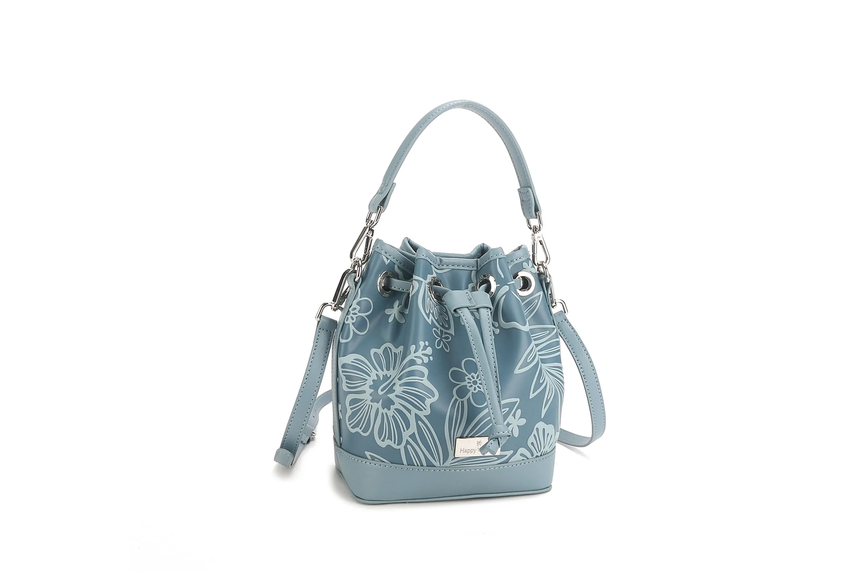 Satchel Noelani Cherry Blossom Embossed Blue