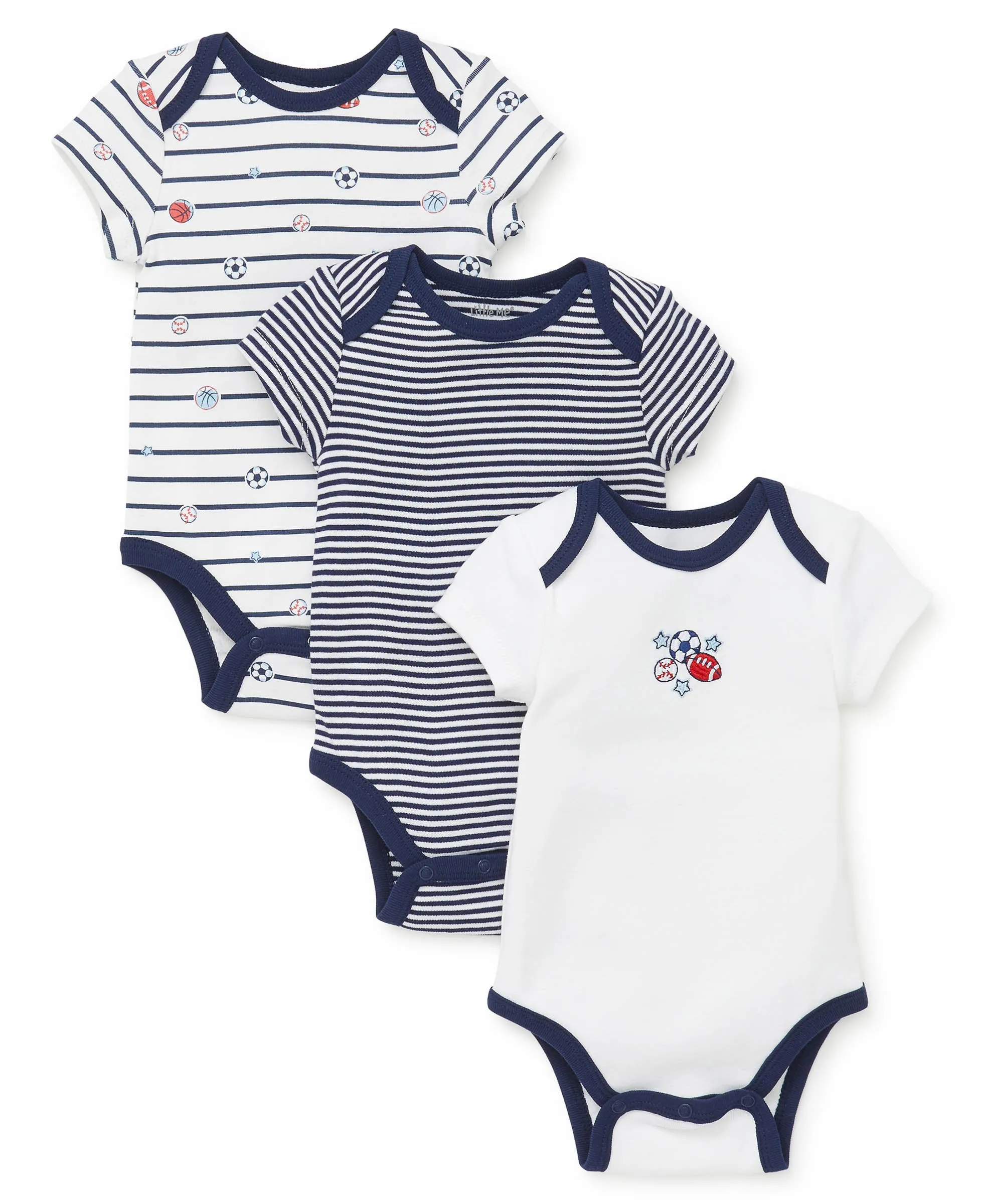 Sports Star 3-Pack Bodysuits