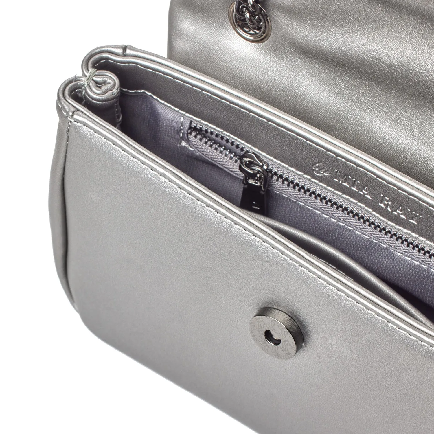 STANDARD MINI CLASSIC FLAP BAG PLATINUM