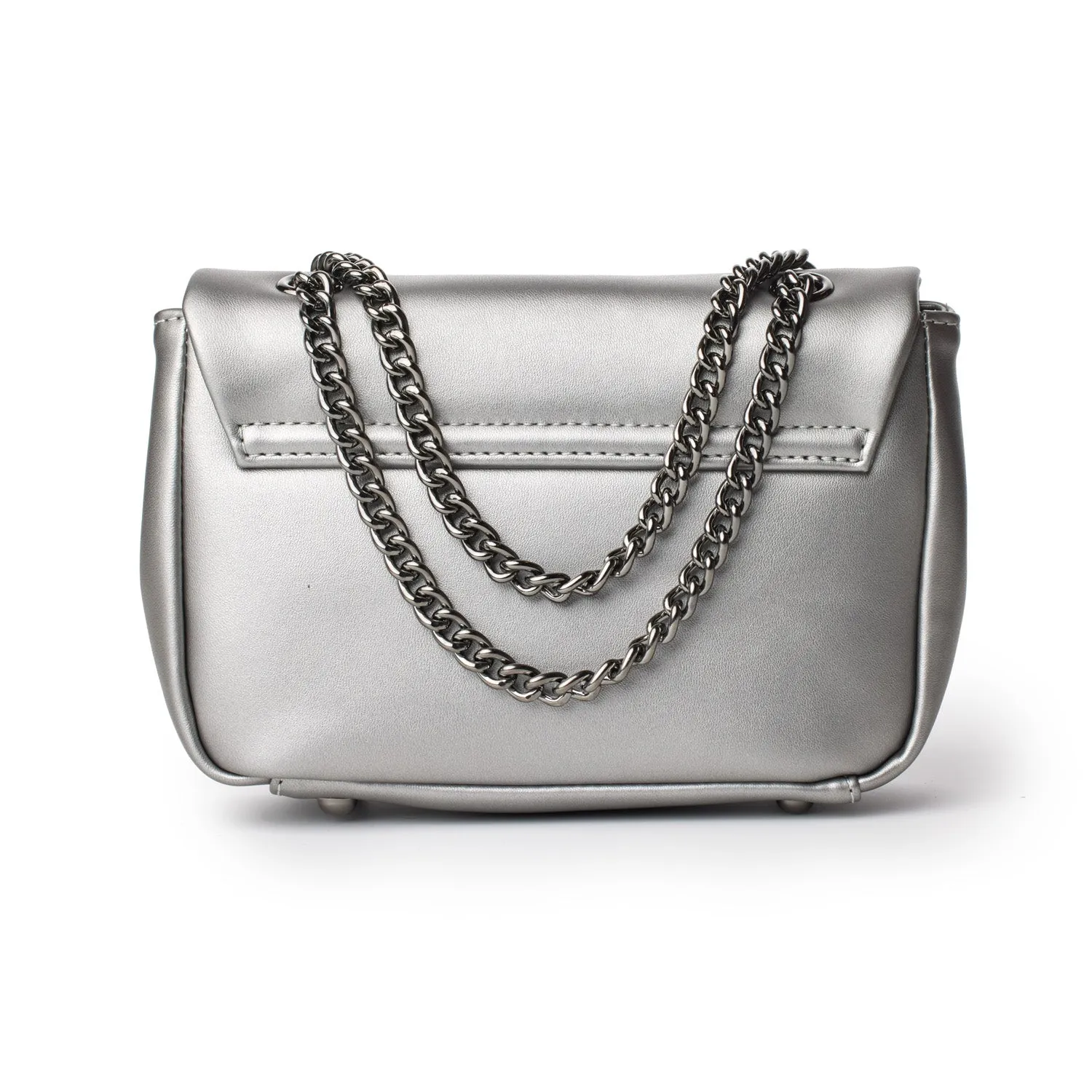 STANDARD MINI CLASSIC FLAP BAG PLATINUM