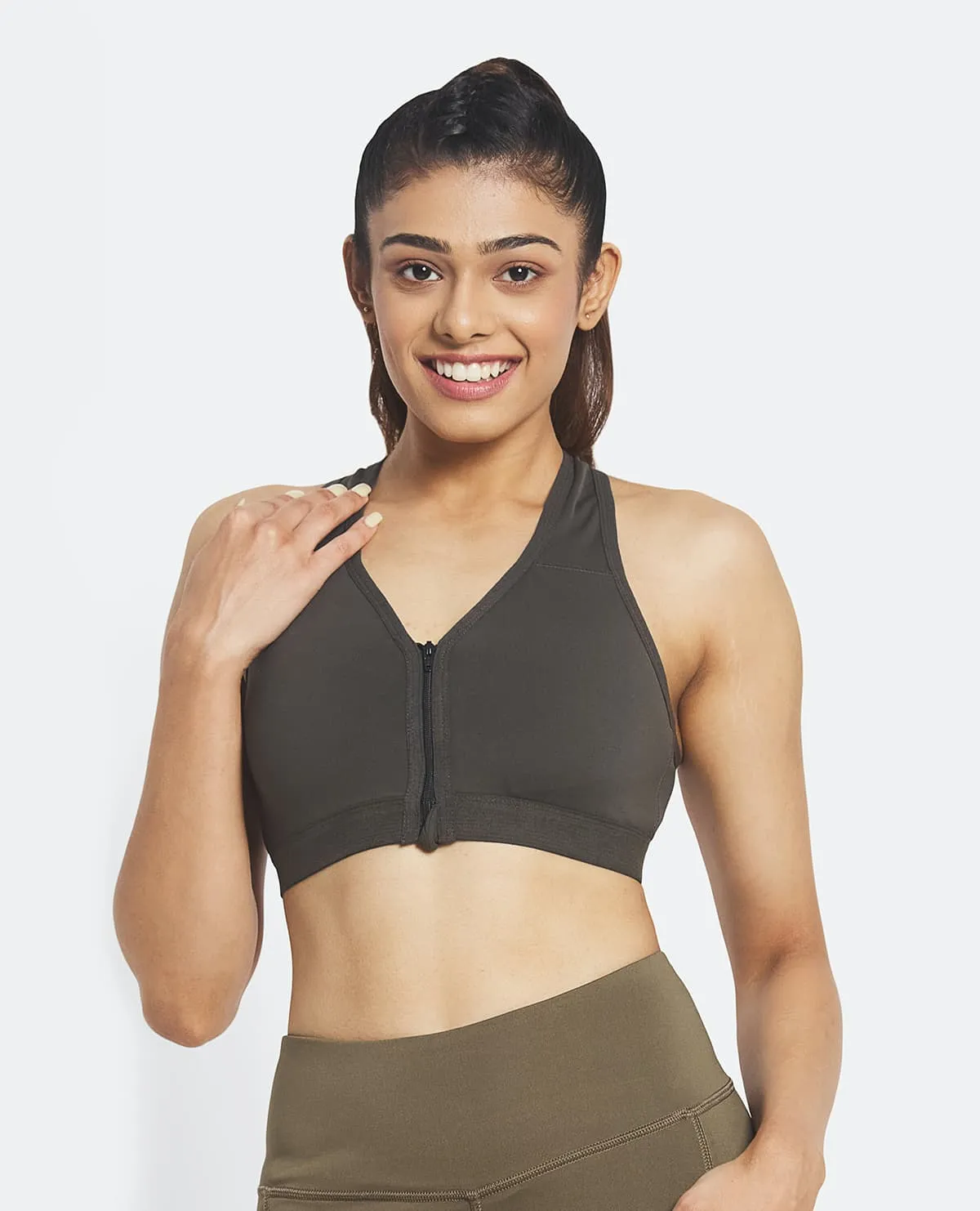 Steel Mid Support Sports Bra