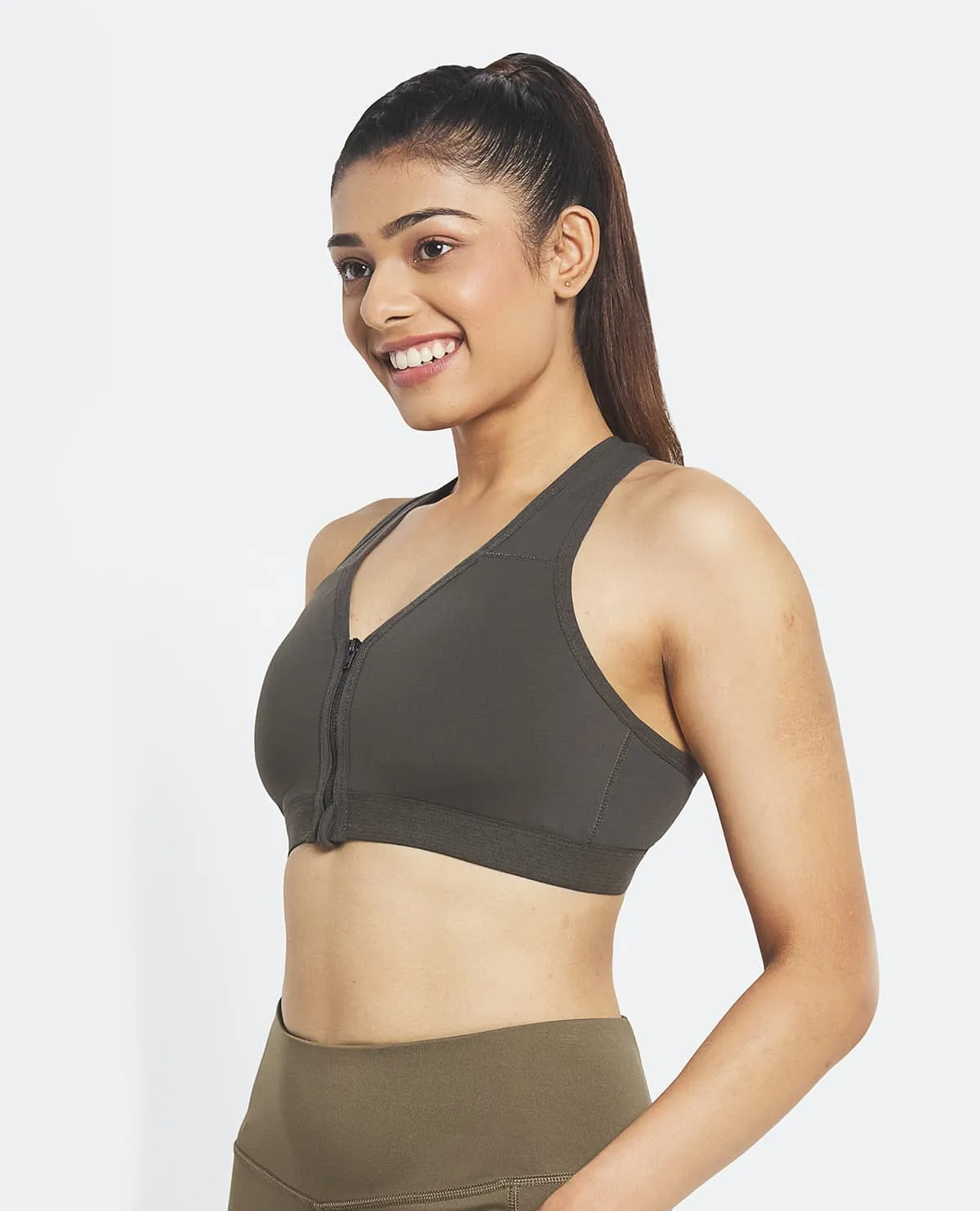 Steel Mid Support Sports Bra