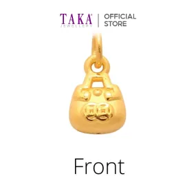 TAKA Jewellery 999 Pure Gold Pendant Handbag Coin