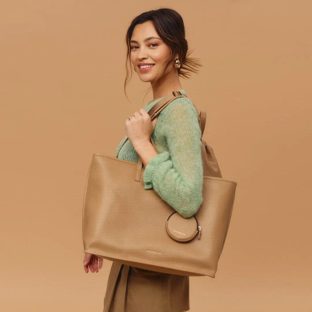 Tote Bag - Tan/Gold