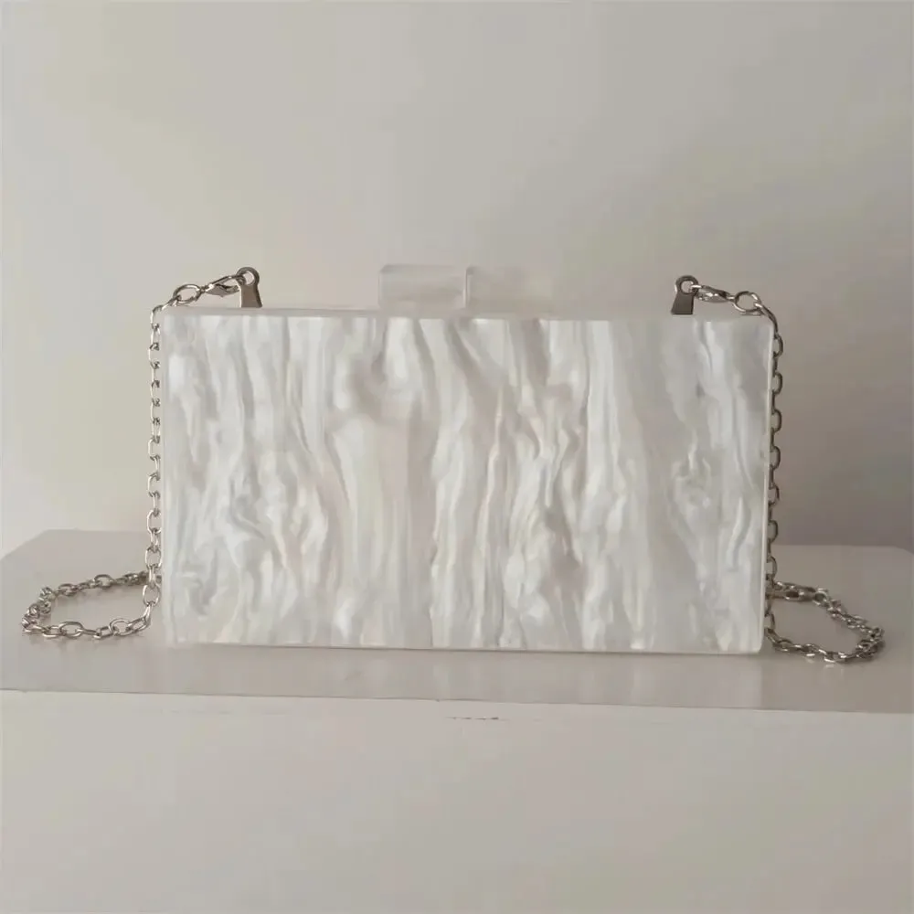 Totes Summer Party Evening Box Clutch champagne Small Acrylc handBag