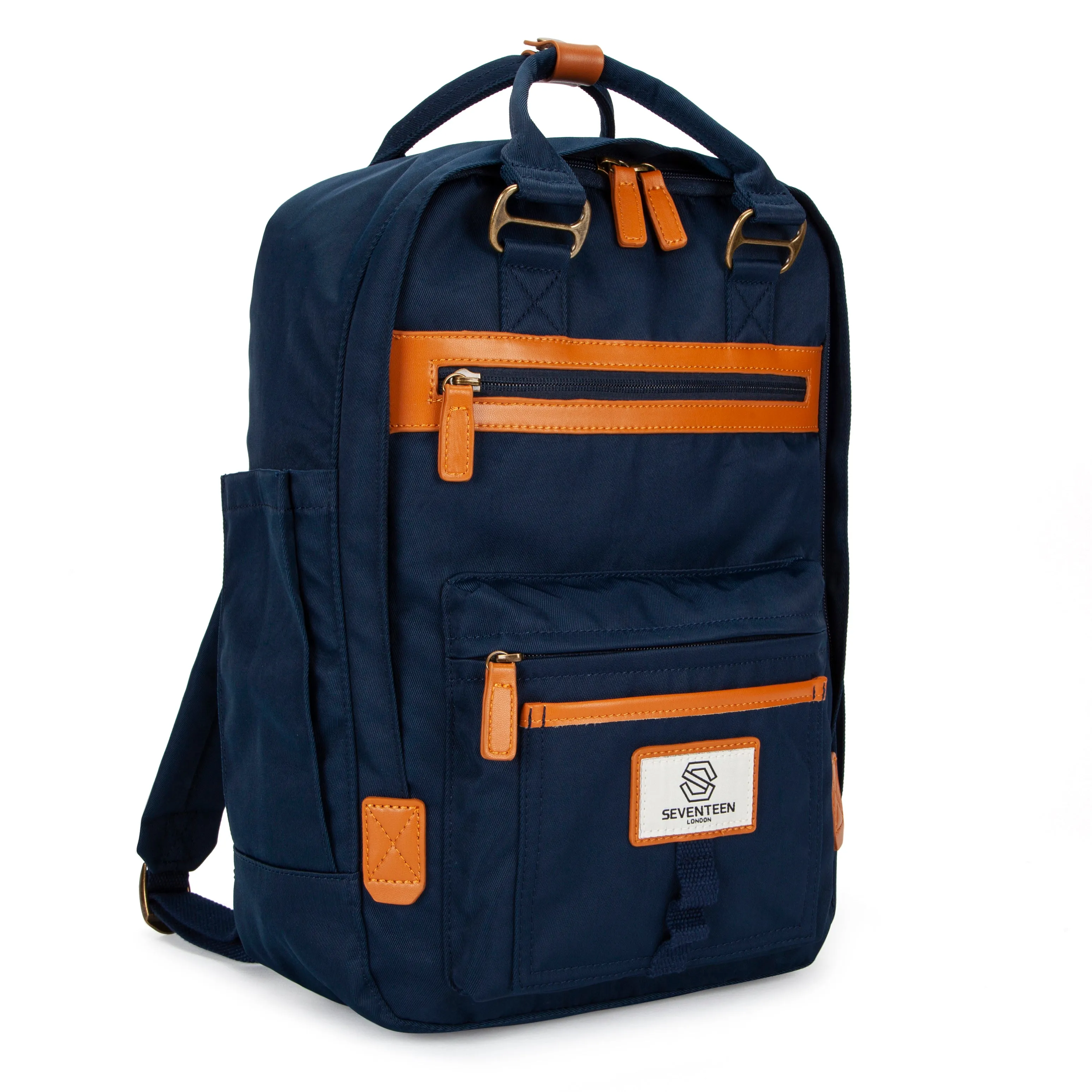 Wimbledon Backpack - Navy with Tan