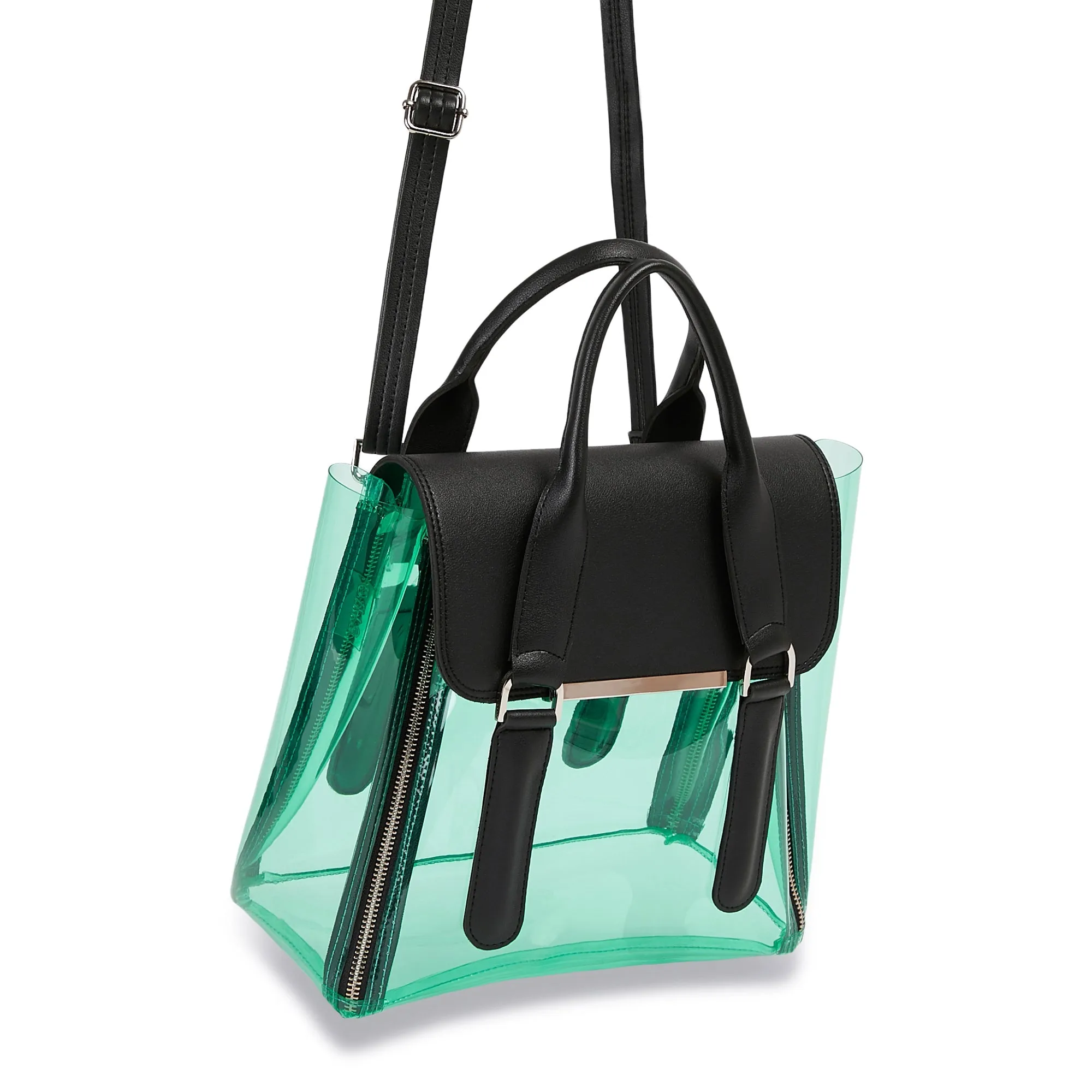 XIA PVC SLING AND HANDBAG SEA GREEN