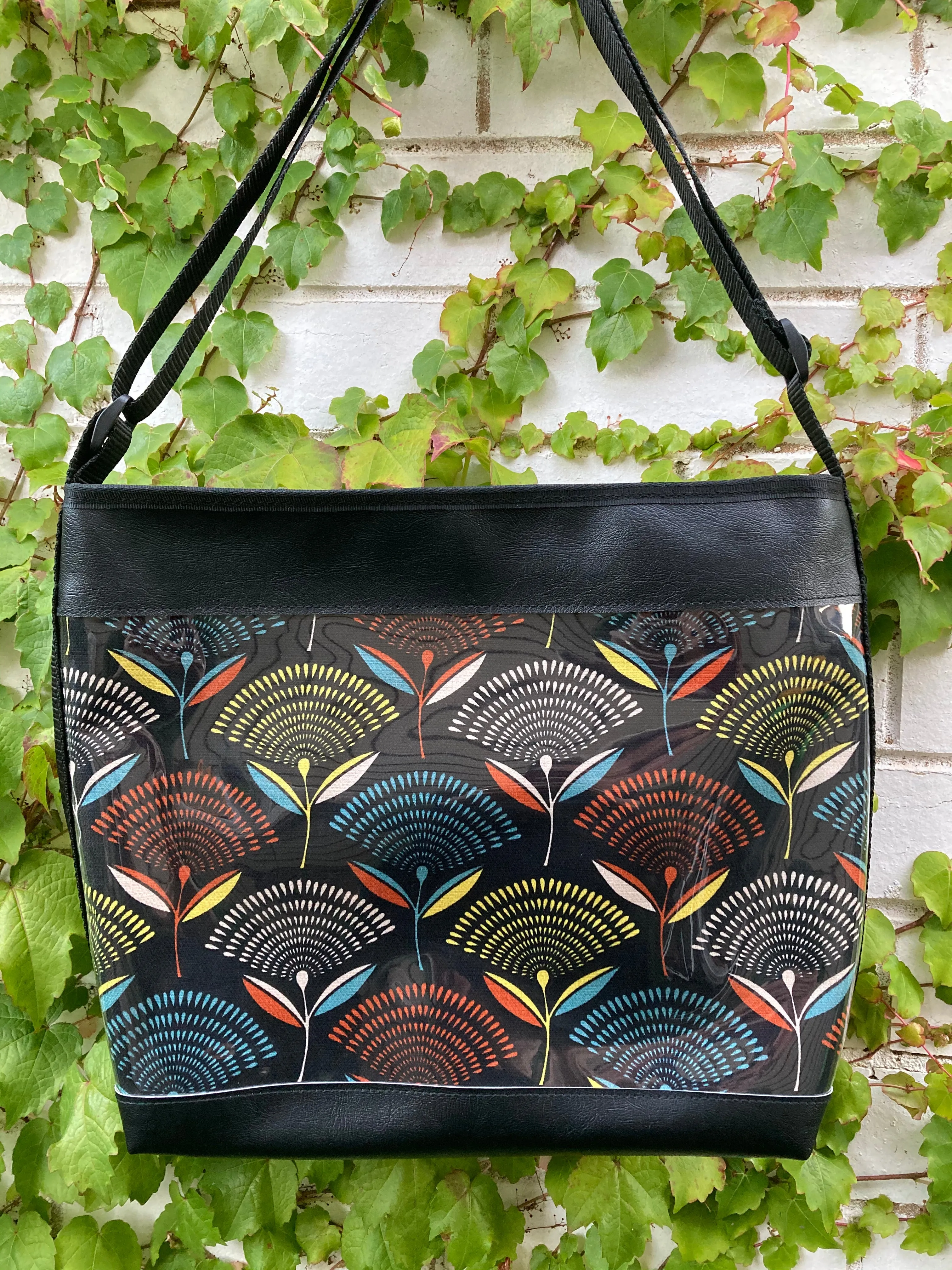 Zip-Up Tote Bag - Peacock Bloom